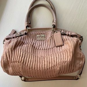 Leather Coach handbag